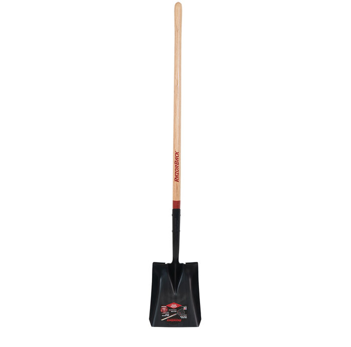 Square Point Shovel with Tab Socket and Forward Turned Step, Wood Handle image number 0