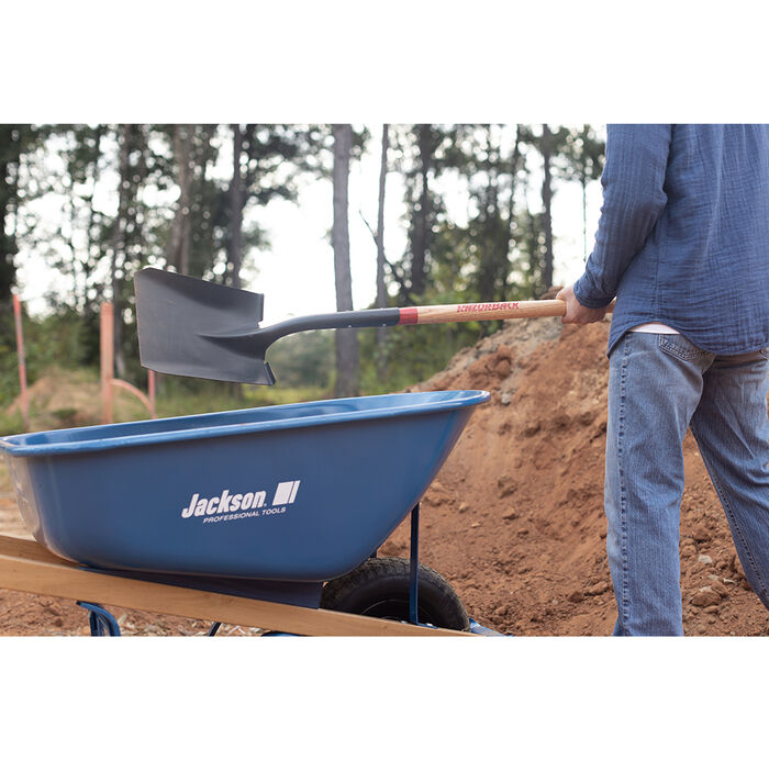 Square Point Shovel with Tab Socket and Forward Turned Step, Wood Handle image number 4