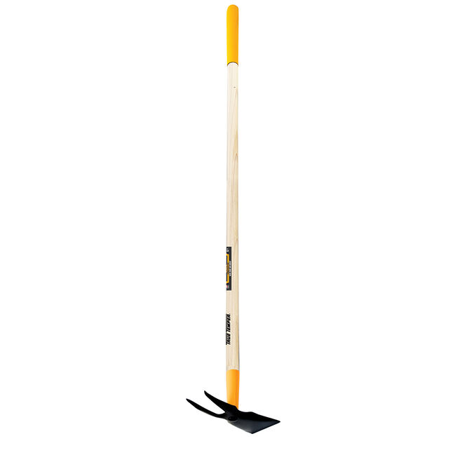2-Prong Weeder Hoe with Cushion End Grip on Hardwood Handle