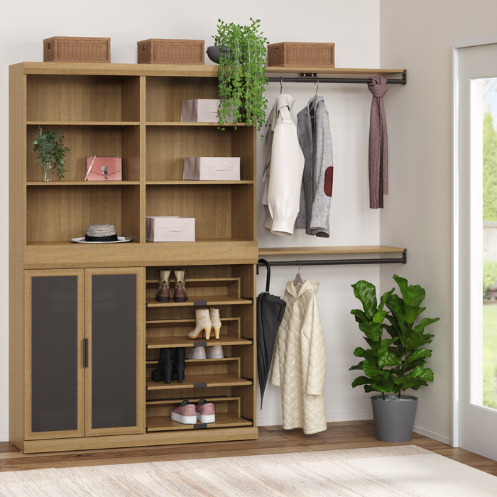 2 Shelf, 1 Door, 1 Shoe & 2 Hanging Units Combo image number 1