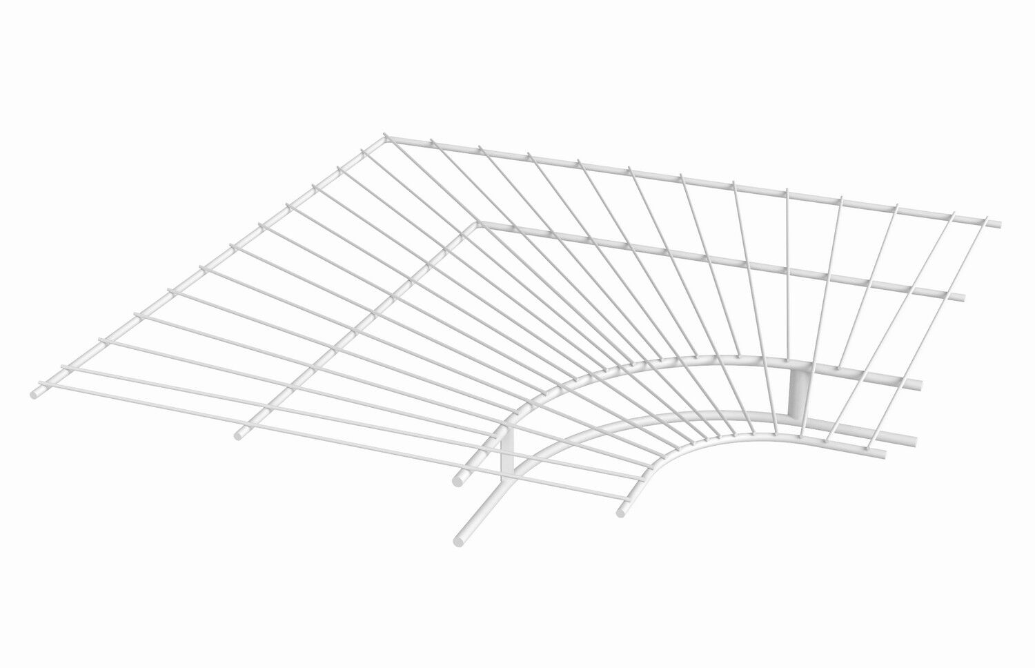 ClosetMaid 12 In. Shelf & Rod Wire Closet Corner Shelf Kit - Thumbnail 4