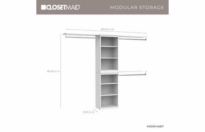 Two Shelf and Three Top Shelf & Rod Kit image number 3
