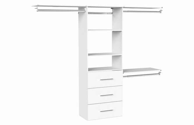 25" Hanging Tower + 3 Top Shelves + 3 Mod Drawers Kit
