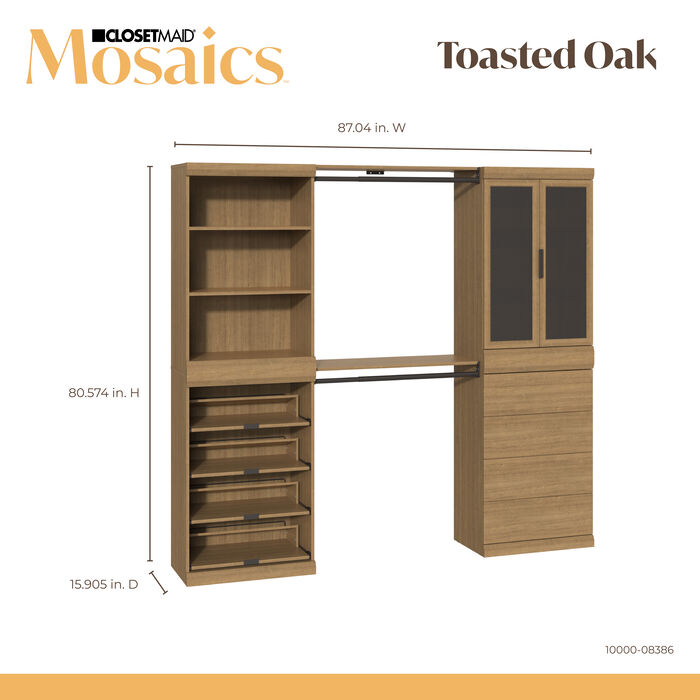 1 Shelf, 1 Door, 1 Shoe, 1 Drawer & 2 Hanging Units Combo image number 3