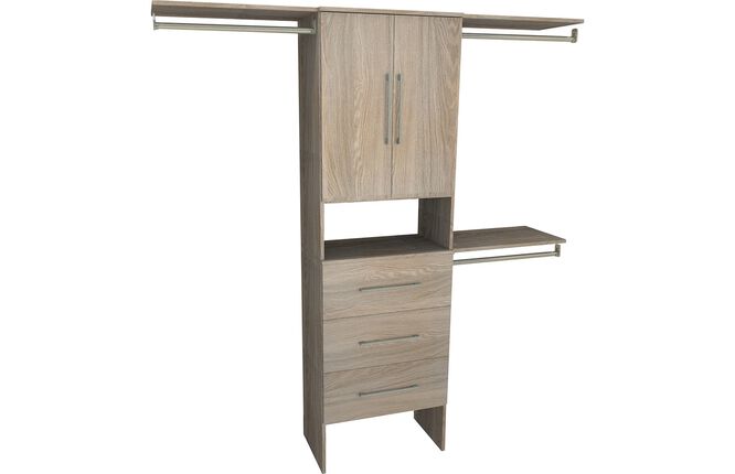 25" Org. + Modern Doors + 3 Drawers