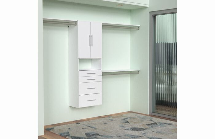 25" Hanging Tower + 3 Top Shelves + 4 Mod Drawers + Mod Door Pair Kit image number 2