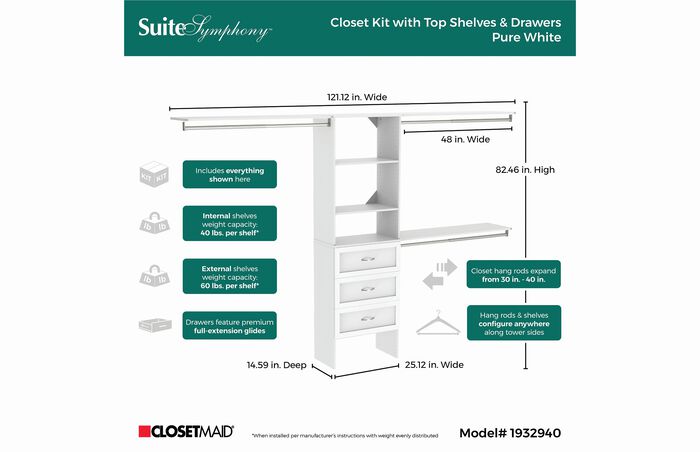 25" Organizer + 3 Drawers image number 5