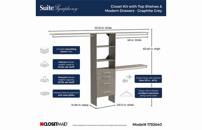 25" Organizer + 4 Modern Drawers image number 3
