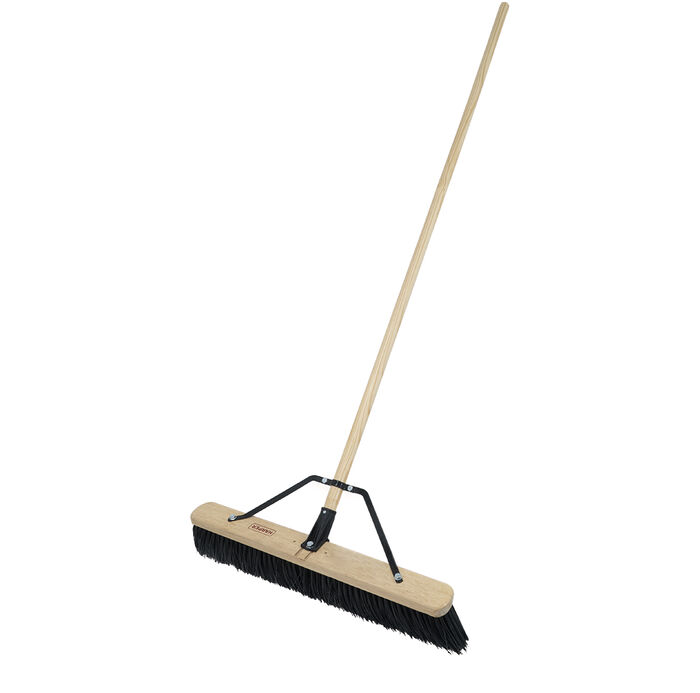 24 IN Outdoor Use Heavy-Duty Push Broom with Broom Bolt-On Connector image number 0