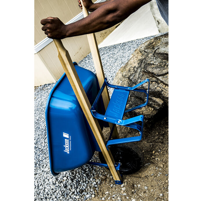 6 cu ft steel contractor wheelbarrow w ball bearings image number 2