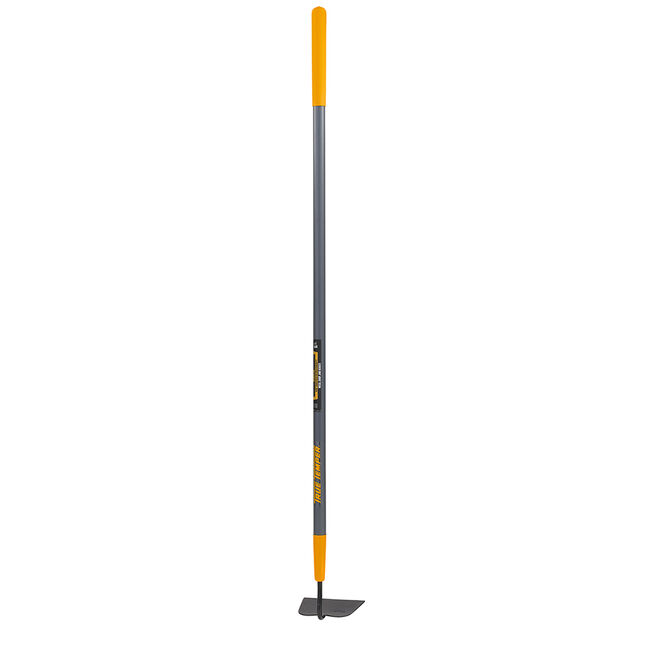 Forged Garden Hoe with Cushion End Grip on Fiberglass Handle