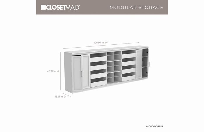 Two Shelf, Two Drawer, Divided, with Two Door Pairs Kit image number 4