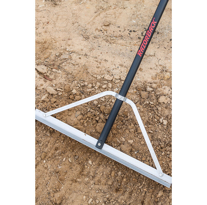 24 Inch Aluminum Landscape Rake, with Aluminum Handle, and End Grip image number 3