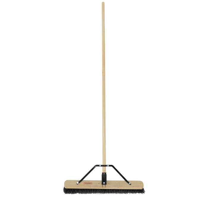 24 IN Outdoor Use Heavy-Duty Push Broom with Broom Bolt-On Connector image number 1