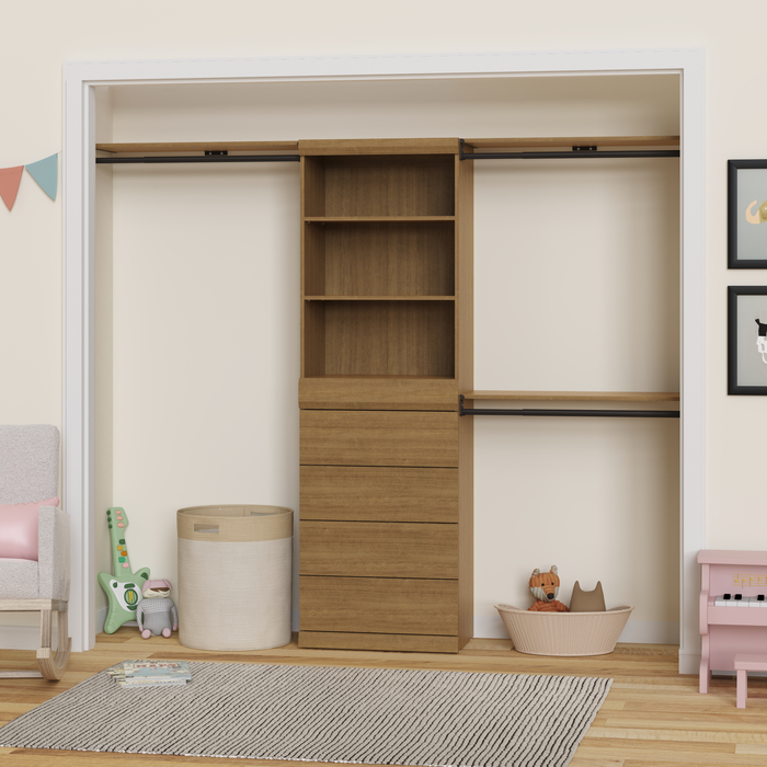 1 Shelf, 1 Drawer & 3 Hanging Units Combo image number 2