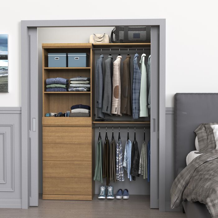 1 Shelf, 1 Drawer & 2 Hanging Units Combo image number 1