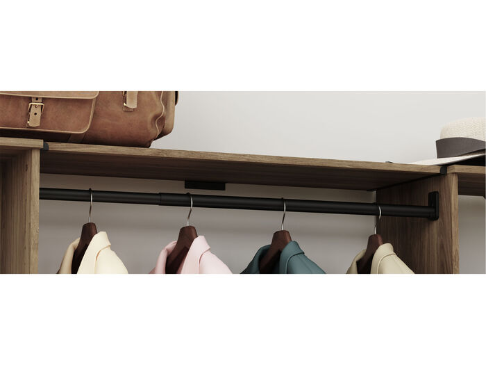 BRIGHTWOOD 48 IN CLOSET ROD BLACK image number 1