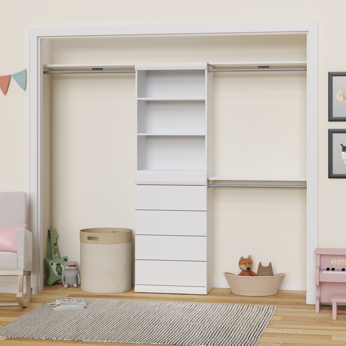 1 Shelf, 1 Drawer & 3 Hanging Units Combo image number 2