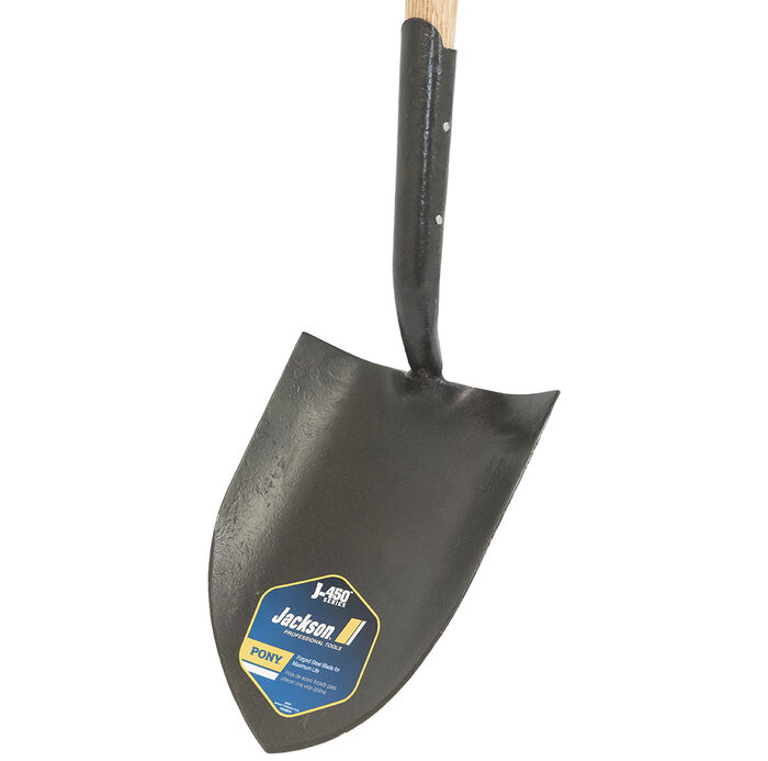 Round Point Shovel with Solid Shank, No-step, and Armor D-grip image number 1