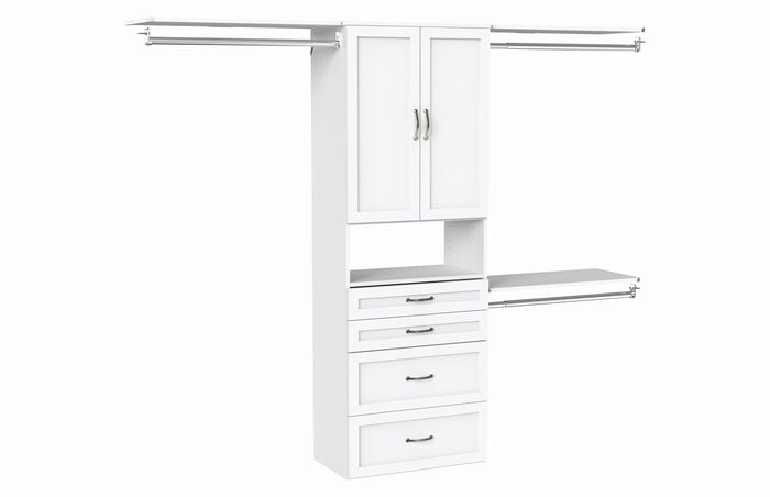 25" Hanging Tower + 3 Top Shelves + 4 Drawers + Door Pair Kit image number 0