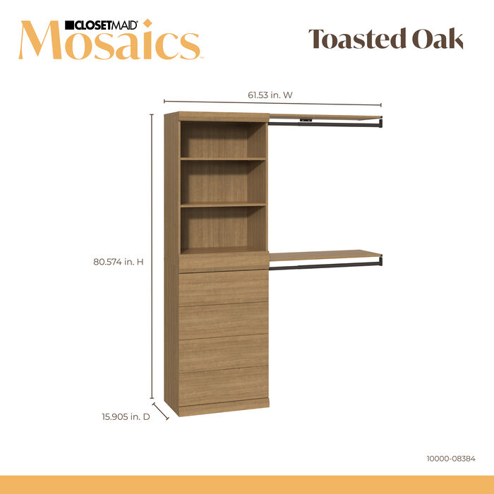 1 Shelf, 1 Drawer & 2 Hanging Units Combo image number 3