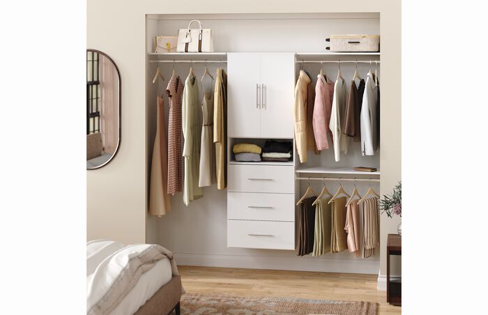 25" Hanging Tower + 3 Top Shelves + 3 Mod Drawers + Mod Door Pair Kit image number 3