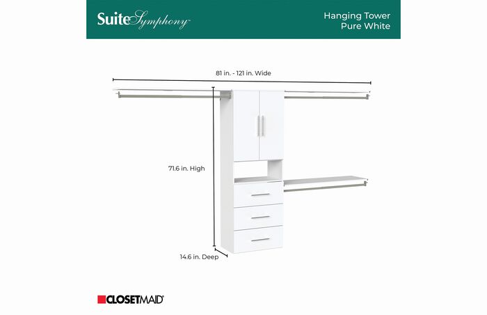 25" Hanging Tower + 3 Top Shelves + 3 Mod Drawers + Mod Door Pair Kit image number 4