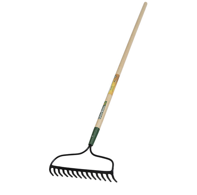 Long Wood Handle Garden Rake