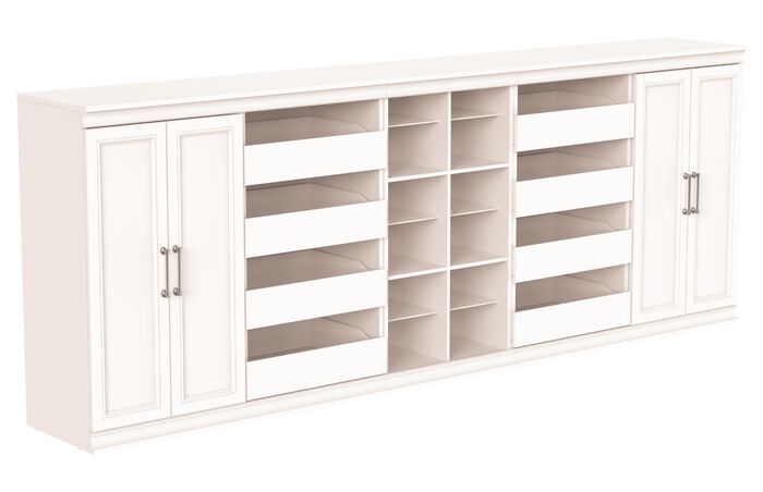 Two Shelf, Two Drawer, Divided, with Two Door Pairs Kit image number 0
