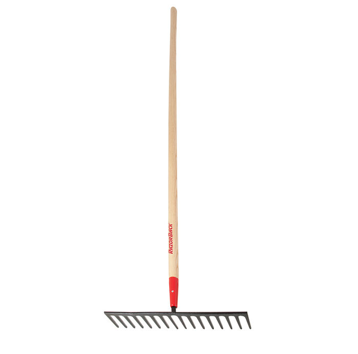 16 Tine Road Rake, Forged, with Wood Handle image number 0