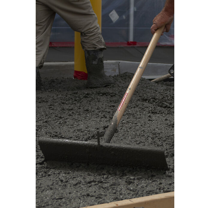 Concrete Rake, Rebar Hook,  with Wood Handle image number 1