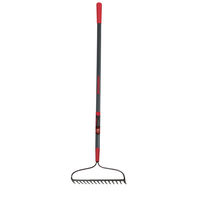 15 Tine Bow Rake, Forged, with Fiberglass Handle, and Cushion Grip