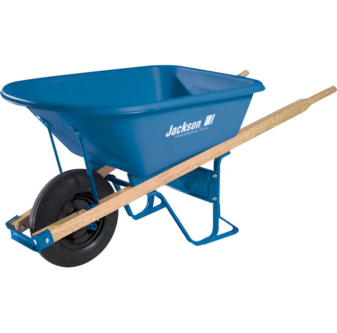 5.75 cu ft poly contractor wheelbarrow w flat free tire