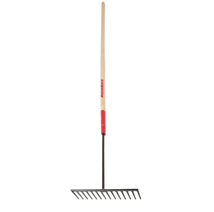 14 Tine Asphalt Rake, Forged, with Wood Handle image number 0