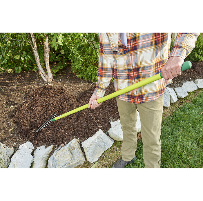Long Fiberglass Handle Garden Rake image number 5