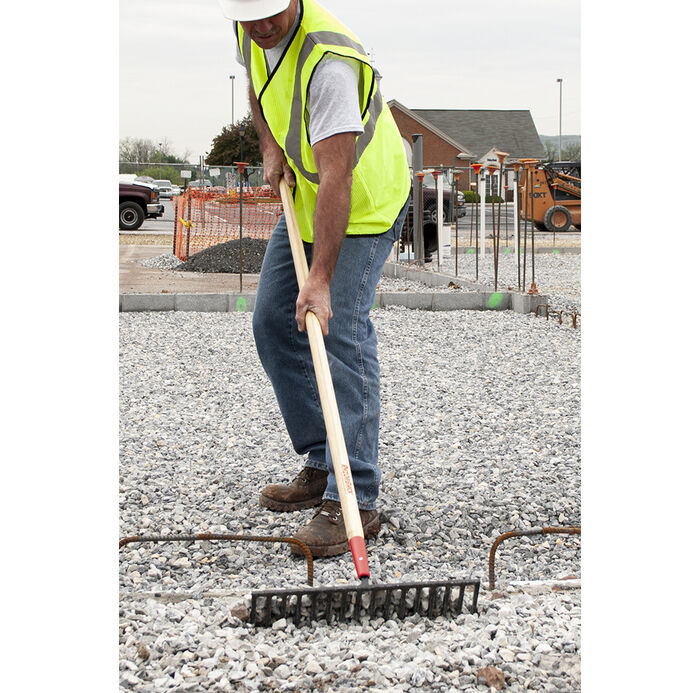 16 Tine Road Rake, Forged, with Wood Handle image number 1