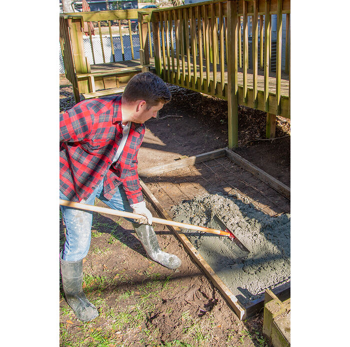 Concrete Rake with Wood Handle image number 1