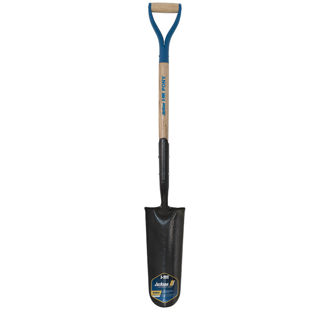 14-in Drain Spade with Solid Shank and Armor D-grip