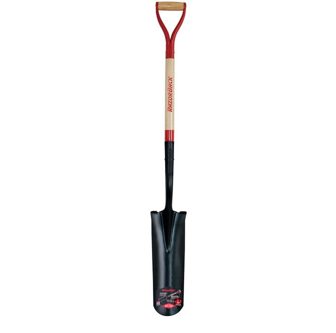16-in Drain Spade with Wood Handle and D-Grip