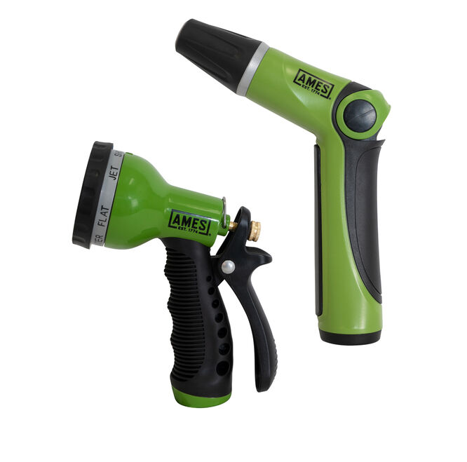 2-Piece Garden Hose Sprayer Set with Jet Nozzle and 7-Pattern Nozzle