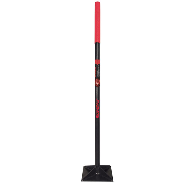 8-in x 8-in Tamper, Steel Head and Handle with Cushion Grip