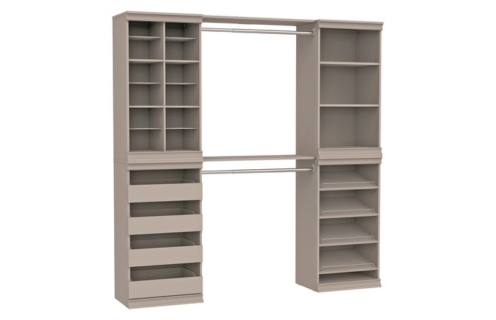 Shelf, Drawer, Shoe, Divided, Two Top Shelf & Rod Kit image number 0
