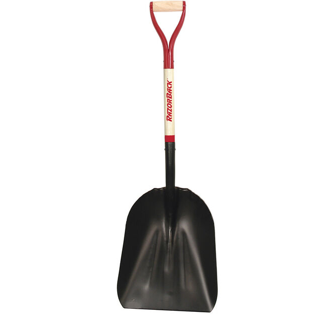 #12 Western Pattern Steel Scoop with Wood Handle and Steel D-Grip