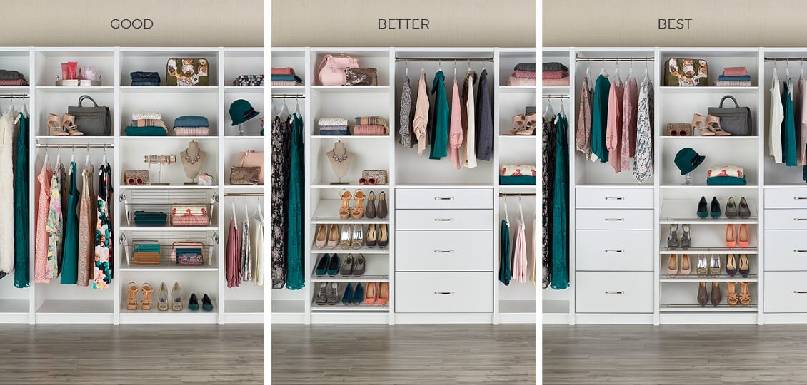 SpaceCreations Premier Bright White: Reach-in Closet