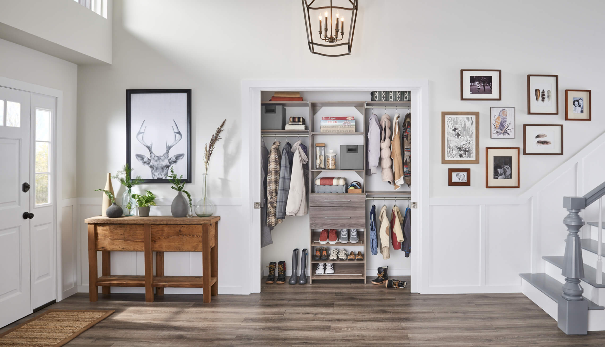 SuiteSymphony Natural Gray Hall Closet