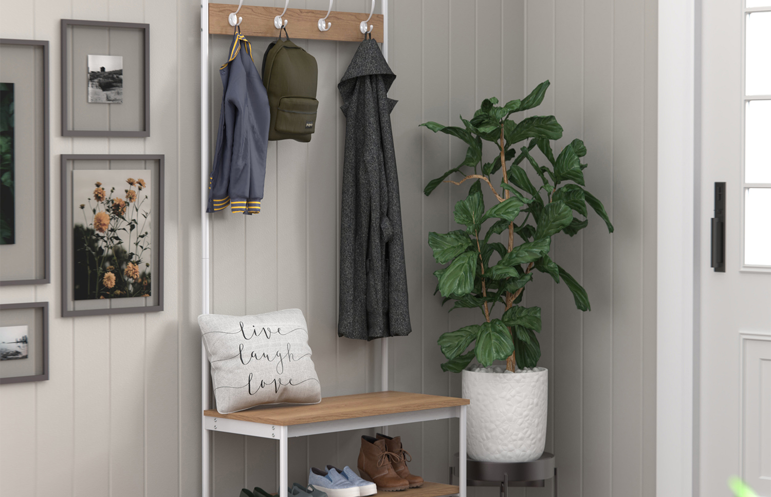 Bench Hall Tree Home by AMES