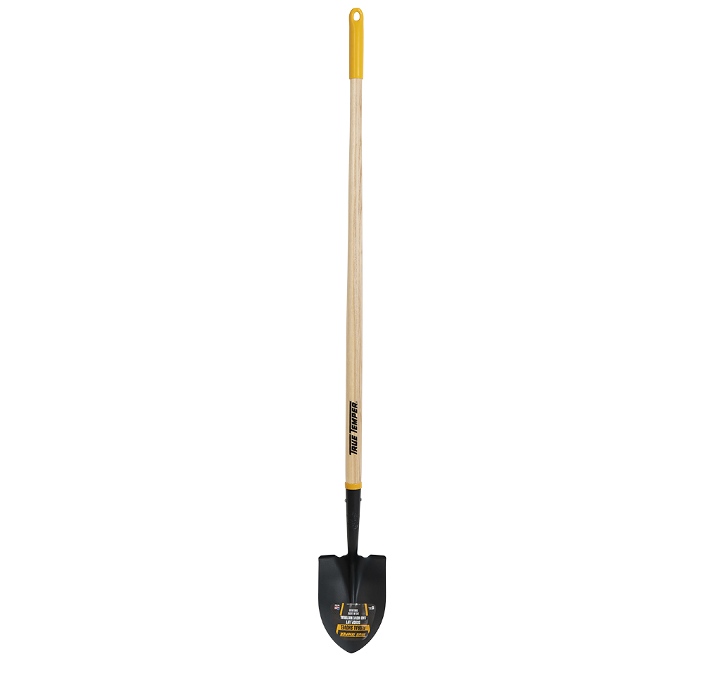 Round Point Floral Shovel with ForwardTurned Step and Poly End Grip on Hardwood Handle Home