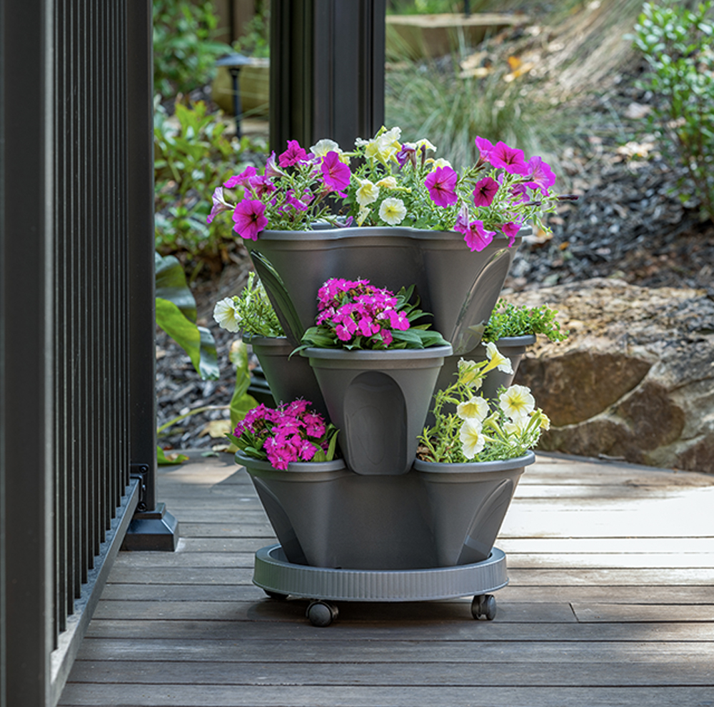 Romberg Mini Vasi Verticali Per Piante – Set Da 3 Con Gancio, 9x14,5 Cm, In PP Verde, Per Giardinaggio Verticale E City Gardening