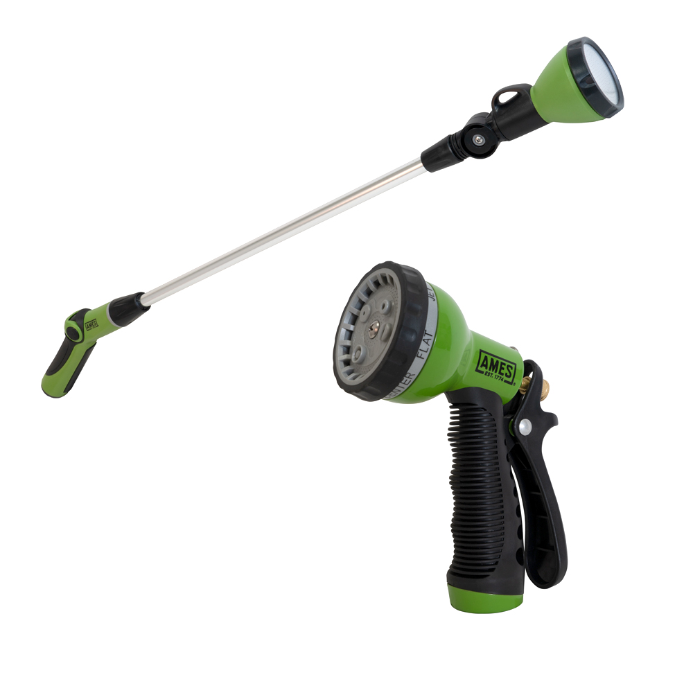 2-Piece Garden Hose Sprayer Set with 7-Pattern Nozzle and Rotating Watering  Wand | Home by AMES