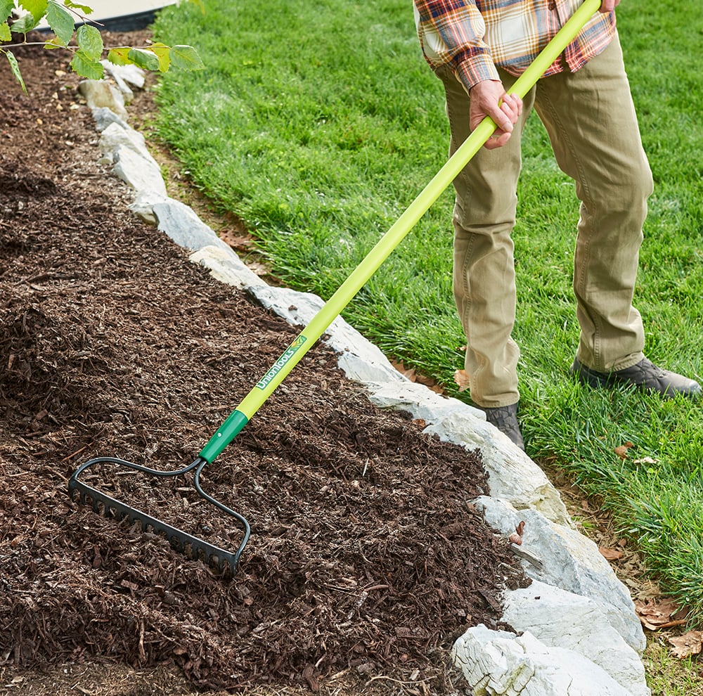 Long Fiberglass Handle Garden Rake Home by AMES